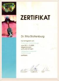 Dr Stoltenburg - Ästhetische Implantologie und Zahnmedizin in Berlin - Zertifikat